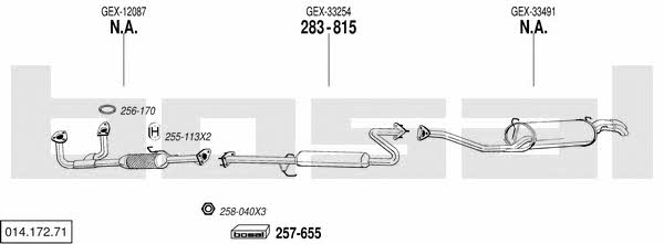 Bosal 014.172.71 Система випуску відпрацьованих газів 01417271: Купити в Україні - Добра ціна на EXIST.UA! 01417271 Bosal Система випуску відпрацьованих газів
