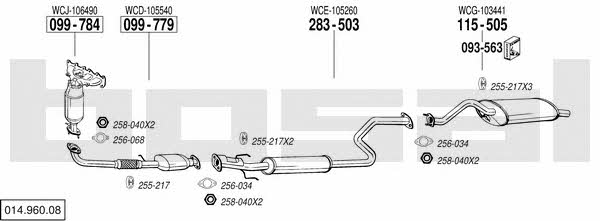 Bosal 014.960.08 Система выпуска отработаных газов 01496008: Купить в Украине - Отличная цена на EXIST.UA! 01496008 Bosal Система выпуска отработаных газов