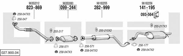  027.900.04 Система випуску відпрацьованих газів 02790004: Купити в Україні - Добра ціна на EXIST.UA!