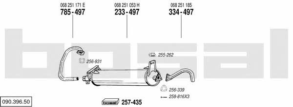 Bosal 090.396.50 Система випуску відпрацьованих газів 09039650: Купити в Україні - Добра ціна на EXIST.UA! 09039650 Bosal Система випуску відпрацьованих газів