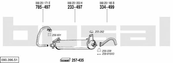 Bosal 090.396.51 Система випуску відпрацьованих газів 09039651: Купити в Україні - Добра ціна на EXIST.UA! 09039651 Bosal Система випуску відпрацьованих газів