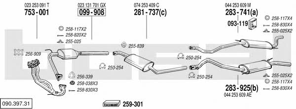 Bosal 090.397.31 Система випуску відпрацьованих газів 09039731: Приваблива ціна - Купити в Україні на EXIST.UA!