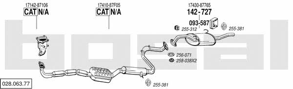 02806377 Bosal Система випуску відпрацьованих газів