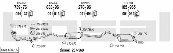 Bosal 060.120.16 Система випуску відпрацьованих газів 06012016: Купити в Україні - Добра ціна на EXIST.UA! 06012016 Bosal Система випуску відпрацьованих газів