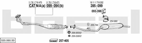 Bosal 020.060.50 Система випуску відпрацьованих газів 02006050: Купити в Україні - Добра ціна на EXIST.UA! 02006050 Bosal Система випуску відпрацьованих газів