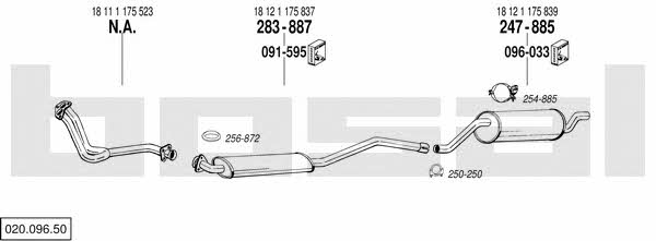 02009650 Bosal Система випуску відпрацьованих газів
