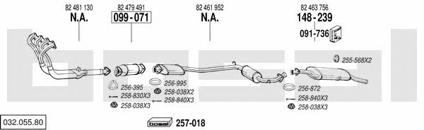 Bosal 032.055.80 Система випуску відпрацьованих газів 03205580: Купити в Україні - Добра ціна на EXIST.UA! 03205580 Bosal Система випуску відпрацьованих газів