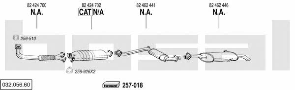 Bosal 032.056.60 Система выпуска отработаных газов 03205660: Купить в Украине - Отличная цена на EXIST.UA! 03205660 Bosal Система выпуска отработаных газов