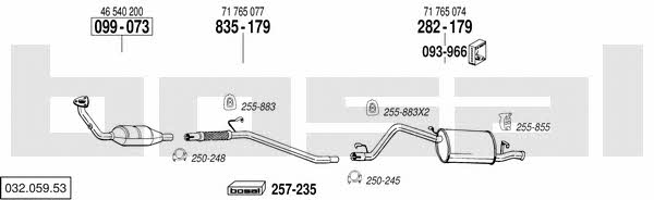 Bosal 032.059.53 Система випуску відпрацьованих газів 03205953: Купити в Україні - Добра ціна на EXIST.UA! 03205953 Bosal Система випуску відпрацьованих газів