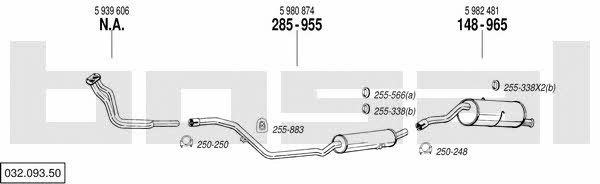  032.093.50 Система випуску відпрацьованих газів 03209350: Купити в Україні - Добра ціна на EXIST.UA!