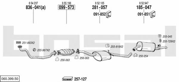 Bosal 060.399.50 Система випуску відпрацьованих газів 06039950: Приваблива ціна - Купити в Україні на EXIST.UA!