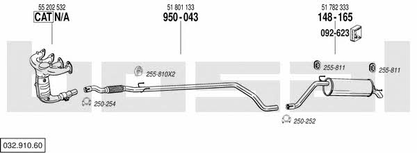 Bosal 032.910.60 Система випуску відпрацьованих газів 03291060: Купити в Україні - Добра ціна на EXIST.UA! 03291060 Bosal Система випуску відпрацьованих газів