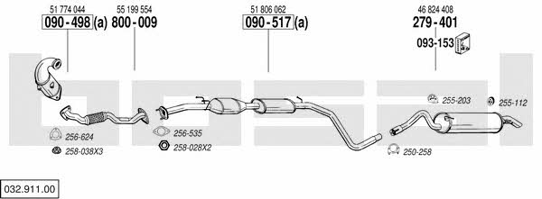 Bosal 032.911.00 Система випуску відпрацьованих газів 03291100: Купити в Україні - Добра ціна на EXIST.UA! 03291100 Bosal Система випуску відпрацьованих газів