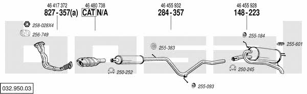 03295003 Bosal Система випуску відпрацьованих газів