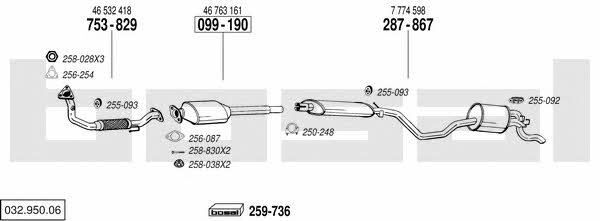 Bosal 032.950.06 Система випуску відпрацьованих газів 03295006: Купити в Україні - Добра ціна на EXIST.UA! 03295006 Bosal Система випуску відпрацьованих газів