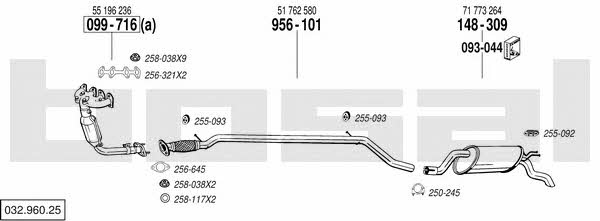 Bosal 032.960.25 Система випуску відпрацьованих газів 03296025: Купити в Україні - Добра ціна на EXIST.UA! 03296025 Bosal Система випуску відпрацьованих газів
