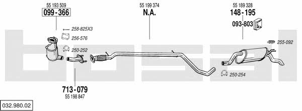 Bosal 032.980.02 Система випуску відпрацьованих газів 03298002: Приваблива ціна - Купити в Україні на EXIST.UA!
