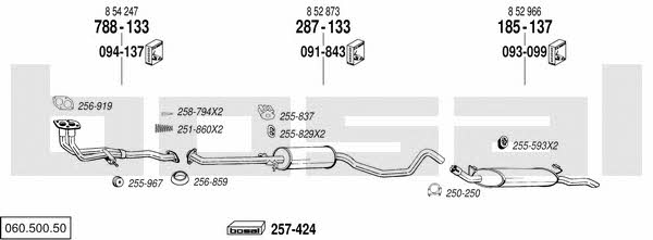  060.500.50 Система випуску відпрацьованих газів 06050050: Купити в Україні - Добра ціна на EXIST.UA!