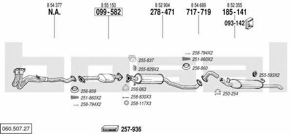 Bosal 060.507.27 Система випуску відпрацьованих газів 06050727: Купити в Україні - Добра ціна на EXIST.UA! 06050727 Bosal Система випуску відпрацьованих газів