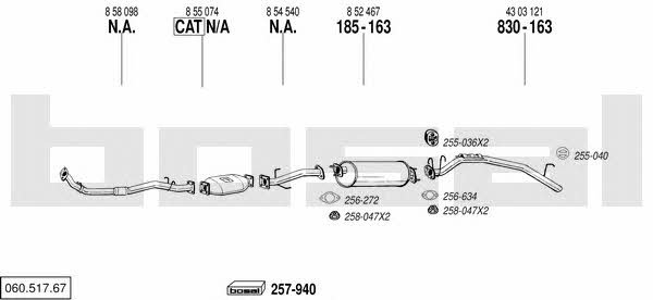 Bosal 060.517.67 Система випуску відпрацьованих газів 06051767: Купити в Україні - Добра ціна на EXIST.UA! 06051767 Bosal Система випуску відпрацьованих газів