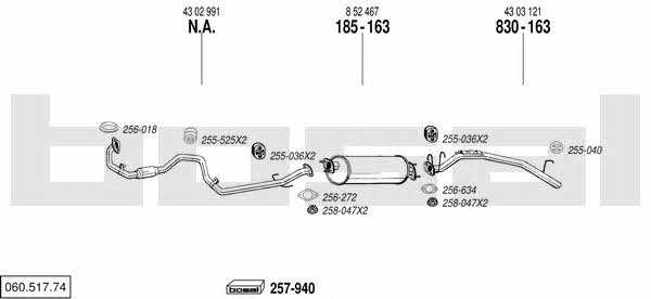 Bosal 060.517.74 Система випуску відпрацьованих газів 06051774: Купити в Україні - Добра ціна на EXIST.UA! 06051774 Bosal Система випуску відпрацьованих газів