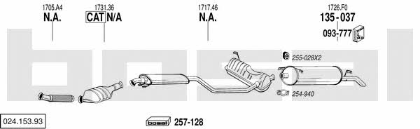 Bosal 024.153.93 Система выпуска отработаных газов 02415393: Купить в Украине - Отличная цена на EXIST.UA! 02415393 Bosal Система выпуска отработаных газов