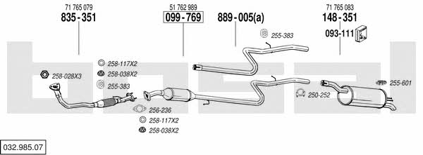 03298507 Bosal Система выпуска отработаных газов