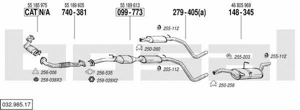 Bosal 032.985.17 Система випуску відпрацьованих газів 03298517: Купити в Україні - Добра ціна на EXIST.UA! 03298517 Bosal Система випуску відпрацьованих газів