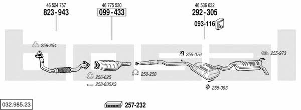 Bosal 032.985.23 Система випуску відпрацьованих газів 03298523: Купити в Україні - Добра ціна на EXIST.UA! 03298523 Bosal Система випуску відпрацьованих газів