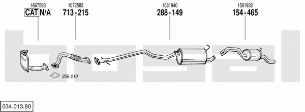 Bosal 034.013.80 Система випуску відпрацьованих газів 03401380: Купити в Україні - Добра ціна на EXIST.UA! 03401380 Bosal Система випуску відпрацьованих газів