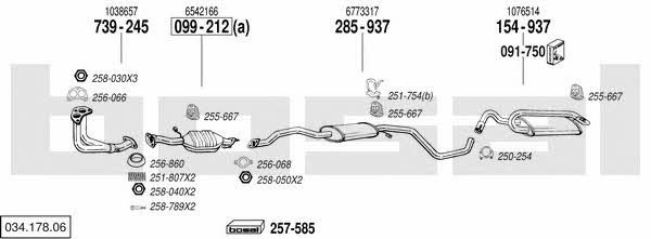 Bosal 034.178.06 Система випуску відпрацьованих газів 03417806: Купити в Україні - Добра ціна на EXIST.UA! 03417806 Bosal Система випуску відпрацьованих газів