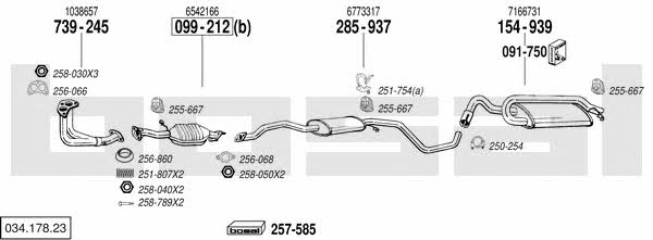 Bosal 034.178.23 Система випуску відпрацьованих газів 03417823: Купити в Україні - Добра ціна на EXIST.UA! 03417823 Bosal Система випуску відпрацьованих газів