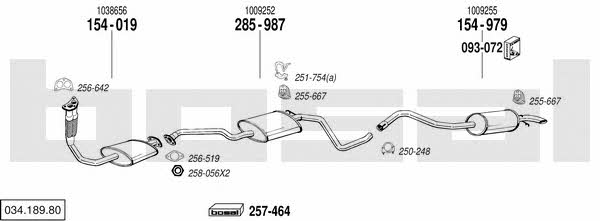 03418980 Bosal Система випуску відпрацьованих газів
