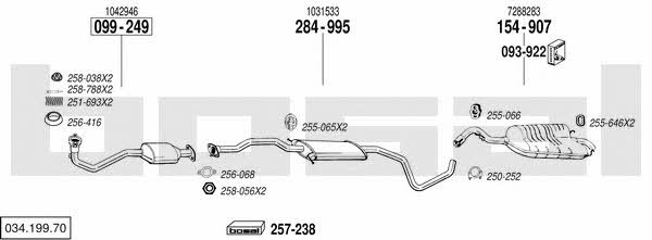 03419970 Bosal Система випуску відпрацьованих газів