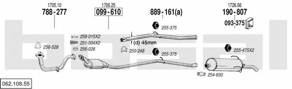 Bosal 062.108.55 Система випуску відпрацьованих газів 06210855: Купити в Україні - Добра ціна на EXIST.UA! 06210855 Bosal Система випуску відпрацьованих газів