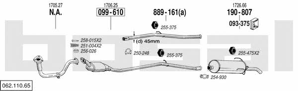 Bosal 062.110.65 Система випуску відпрацьованих газів 06211065: Купити в Україні - Добра ціна на EXIST.UA! 06211065 Bosal Система випуску відпрацьованих газів