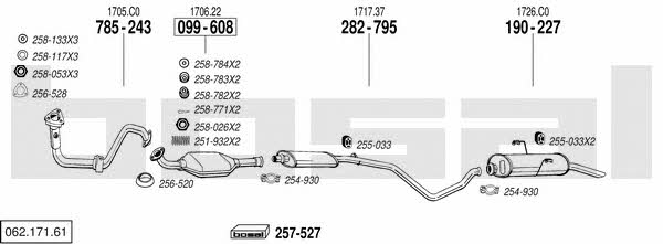 06217161 Bosal Система выпуска отработаных газов