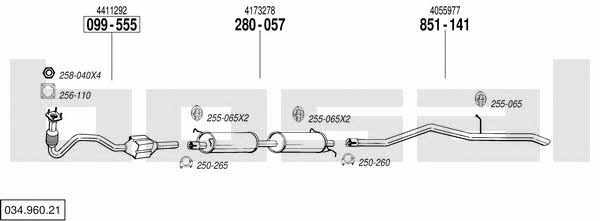 Bosal 034.960.21 Система випуску відпрацьованих газів 03496021: Купити в Україні - Добра ціна на EXIST.UA! 03496021 Bosal Система випуску відпрацьованих газів