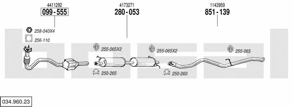 Bosal 034.960.23 Система випуску відпрацьованих газів 03496023: Купити в Україні - Добра ціна на EXIST.UA! 03496023 Bosal Система випуску відпрацьованих газів
