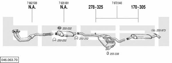  046.063.70 Система випуску відпрацьованих газів 04606370: Купити в Україні - Добра ціна на EXIST.UA!