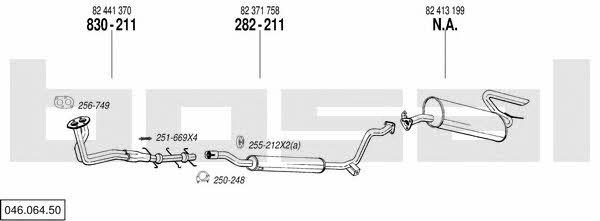 Bosal 046.064.50 Система випуску відпрацьованих газів 04606450: Купити в Україні - Добра ціна на EXIST.UA! 04606450 Bosal Система випуску відпрацьованих газів