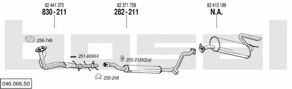 Bosal 046.066.50 Система випуску відпрацьованих газів 04606650: Купити в Україні - Добра ціна на EXIST.UA! 04606650 Bosal Система випуску відпрацьованих газів