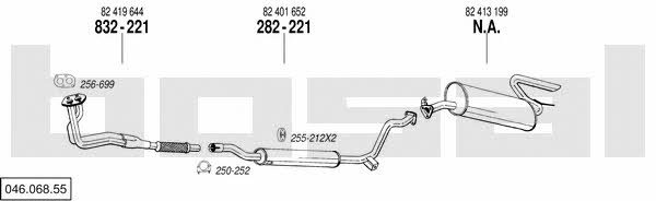 Bosal 046.068.55 Система випуску відпрацьованих газів 04606855: Купити в Україні - Добра ціна на EXIST.UA! 04606855 Bosal Система випуску відпрацьованих газів