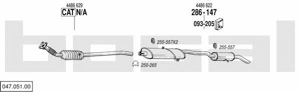 Bosal 047.051.00 Система випуску відпрацьованих газів 04705100: Купити в Україні - Добра ціна на EXIST.UA! 04705100 Bosal Система випуску відпрацьованих газів