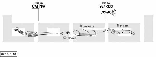 Bosal 047.051.10 Система випуску відпрацьованих газів 04705110: Купити в Україні - Добра ціна на EXIST.UA! 04705110 Bosal Система випуску відпрацьованих газів