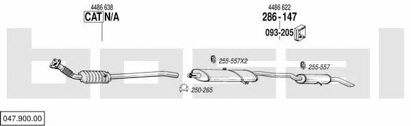 Bosal 047.900.00 Система випуску відпрацьованих газів 04790000: Купити в Україні - Добра ціна на EXIST.UA! 04790000 Bosal Система випуску відпрацьованих газів