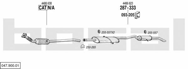 Bosal 047.900.01 Система випуску відпрацьованих газів 04790001: Купити в Україні - Добра ціна на EXIST.UA! 04790001 Bosal Система випуску відпрацьованих газів