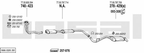 Bosal 066.020.30 Система випуску відпрацьованих газів 06602030: Купити в Україні - Добра ціна на EXIST.UA! 06602030 Bosal Система випуску відпрацьованих газів