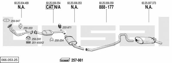 Bosal 066.053.25 Система випуску відпрацьованих газів 06605325: Купити в Україні - Добра ціна на EXIST.UA! 06605325 Bosal Система випуску відпрацьованих газів