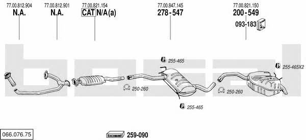 Bosal 066.076.75 Система випуску відпрацьованих газів 06607675: Купити в Україні - Добра ціна на EXIST.UA! 06607675 Bosal Система випуску відпрацьованих газів